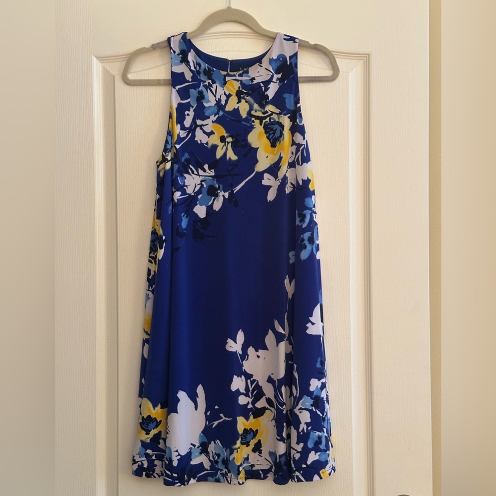Ralph Lauren Blue and Yellow Floral Dress